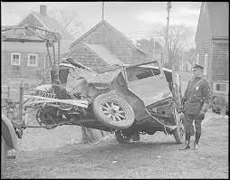 Vintage Photos Of Auto Accidents In Boston 1920s 1950s Car Crash Old Vintage Cars Car