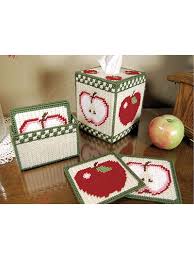 Whether it's space ships, aliens, rockets or the planet and stars, find lots of fun space crafts here. Easy Plastic Canvas Patterns Country Apples Tissue Box And Coasters