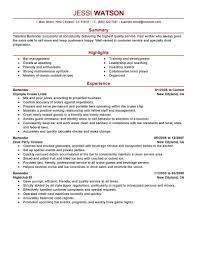 Professional Bartender Resume Examples Food Service Livecareer