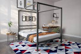 4.9 out of 5 stars. Dhp Modern Canopy Bed Gunmetal Gray Multiple Sizes Queen Ebay