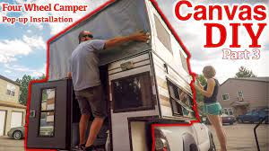 Diy camper trailer build a camper tiny camper camper caravan popup camper camper van travel camper bike trailer utility trailer. Diy Pop Up Truck Camper Remodel How To Sew A Pop Up Truck Camper Canvas Part 3 Youtube