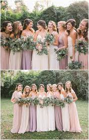 Bridesmaid Fashion Leafy Wedding Bouquets Blush Colored And Lavender Bridesmaid Dresses M Lavender Bridesmaid Dresses Pink Wedding Gowns Lavender Bridesmaid