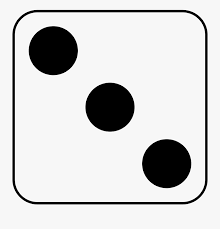 Number 3 Dice Clipart Black And White - 3 Dots On Dice , Free Transparent  Clipart - ClipartKey