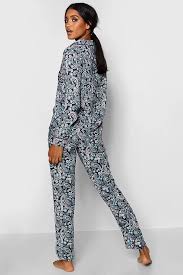 Women S Paisley Print Long Sleeve Pyjamas Boohoo Uk