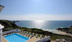 Luxury Family Hotel In Cornwall Polurrian Bay Hotel Cornwall Hotels Luxury Family Holidays Outdoor Pool