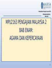 Slide 2 of 67 topic chapter 2. Bab 6 Agama Dan Kepercayaan Pptx Matapelajaran Pengajian Umum Mpu Pengajian Malaysia 2 Mpu2163 Mpu2163 Pengajian Malaysia 2 Bab Enam Agama Dan Course Hero