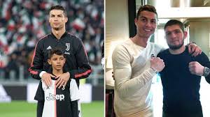 Towards the end of the ceremony, ronaldo jr., along with a few other kids, started to play with the ball. Cristiano Ronaldo Tells Khabib Nurmagomedov His Worry About His Son Cristiano Jr