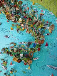 Cool 3 D Map Of Italy Sicily Mapa Turistico Mapas Ilustrados Mapas