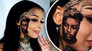 Chrisean Rock gets new tattoo of baby daddy Blueface on her FACE and makes  plea for him to be released from jail - as fans express dismay over their  reconciliation | Daily
