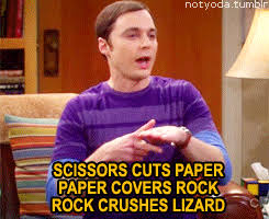 Scissors wins the game against paper and lizard, but loses to rock and spock.8 x research source. Sheldon Cooper What Are The Rules To Rock Paper Scissors Lizard