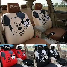 Online Shop 3 Colours Typ Black Red Brown Cotton Mickey Minnie Mouse Car Seat Covers Accessories For Car 5 Sea Mickey Mouse Car Mickey Disney Car Accessories