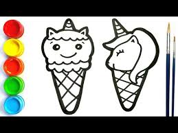 Cara Menggambar Dan Mewarnai Es Krim Unicorn Untuk Anak Anak Unicorn Ice Cream For Kids Youtube