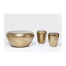 table basse tabourets antico laiton 3 set kare design table basse table basse verre table basse ronde