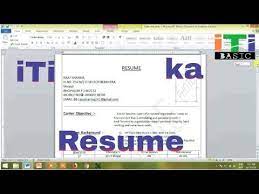 Customized samples based on the most contacted resumes from over 100 million resumes on file. Iti Ka Resume Kese Bnaye Youtube