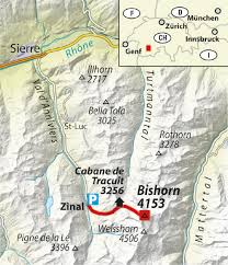 Bishorn 4153 m belongs to the weisshorn group and it's located in the swiss canton of wallis. Info Bishorn