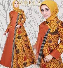 Pola gamis batik kombinasi polos. Pin Di Baju 2 Warna