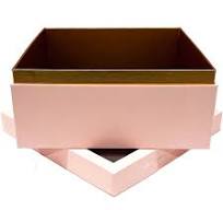 9.25" Acetate Lid Textured Square Floral Box - Pink