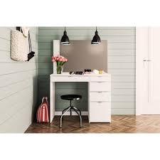 Vanna Vanity W Mirror White Chique Furniture Corner Vanity Table Simple Bathroom Remodel
