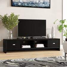 Latitude Run Kerry Tv Stand For Tvs Up To 78 Inches Color Wenge Contemporary Tv Stands Tv Stand Low Console Table