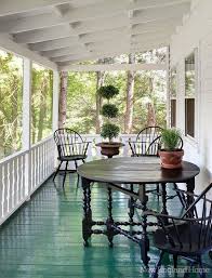 Beautiful Contrast Love Painted Floors House And Home Magazine Painted Porch Floors Porch Design