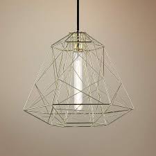 Mitzi Ani 15 1 2 Wide Brass Modern Geometric Pendant Light 47d19 Lamps Plus
