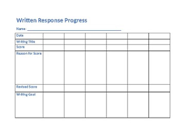 written response progress goal log