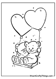 Two hearts tied with a ribbon. Heart Coloring Pages Unique Designs To Color 2021