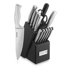 Cuisinart 15pc Stainless Steel Hollow Handle Cutlery Block Set Walmart Com Knife Block Set Cutlery Set Stainless Steel Cutlery