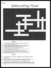 They're equally good for kids learning how to spell, for adults wanting to stimulate their mind, or for senior citizens looking to keep their minds sharp. Interesting Food Crossword Puzzle
