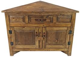 Its roomy single drawer and open space behind the doors make it practical as well as beautiful. Small Rustic Wood Corner Cabinet With Two Doors