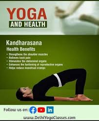 Benefits Of Kandharasana Shoulder Pose It Can Alleviate Back Problems It Can Correct Vertebral Disc Pro Therapeutic Yoga Yoga Information Easy Yoga Workouts