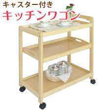 楽天市場 3段ワゴン トレー付 天然木 キッチンワゴン キッチン収納 キッチンラック 三段 ワゴン キャスター付き 低い 木製 台所 トレイ付 作業台 移動ワゴン 北欧 フクダクラフト インテリア雑貨 サンゴスタイル キッチンワゴン キッチンラック インテリア