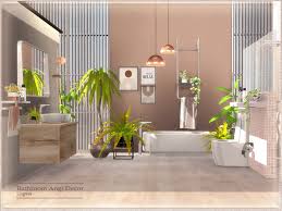 Decor Objects For Bathroom Angi Set Includes The Following 9 Items Found In Tsr Category Sims 4 Bathroom Sets In 2020 Decor Sims 4 Sims