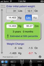 Pedi Quikcalc App Is A Quick And Easy Medical Calculator For Pediatricians Nursing Apps Nursing Math Pediatric Patients