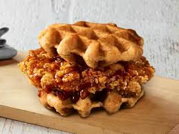 Kfcs Sweet And Savory Chicken Waffles Sandwich Is A Tall