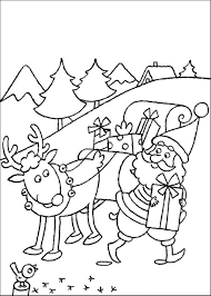 Each printable highlights a word that starts. Santa And Reindeer Coloring Pages Printable Coloring Home