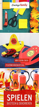 Wir Feiern Einen Feuerwehr Geburtstag Anleitung Kindergeburtstag Basteln Feuerwehr Feuerwehrmann Geburtstag Feuerwehrmann Sam Geburtstag