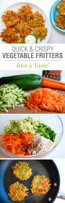 Quick And Crispy Vegetable Fritters Recipe Via Justataste Com Vegetarian Recipes Vegetable Recipes Healthy Recipes
