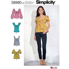 Simplicity 8880 Misses Tops Top Sewing Pattern Sewing Pattern Design Simplicity Sewing
