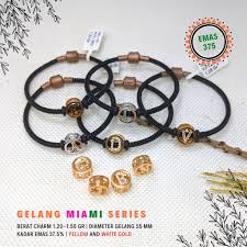Mengenal macam macam kadar emas. Gelang Emas Asli Huruf Inisial Miami Series Kadar 375 Shopee Indonesia