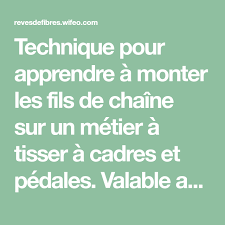 Montage D Une Chaine Sur Un Metier A Tisser