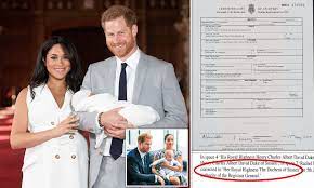 Meghan markle and prince harry's son archie's birth certificate was edited to remove his mother's name and only include her title, but she was not the one who requested the change, her rep says. How Did A Trivial Change To Archie S Birth Certificate Cause A Toxic Row Daily Mail Online