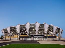 The narrator always opens each episode with the phrase: Queensland Country Bank Stadium Fabritecture