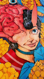 One of my horror sketchbook paintings : r/Illustration