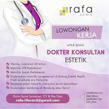 Berikut detail gaji pokok dokter pns 2020 sesuai peraturan. Lowongan Kerja Dokter Di Rafa Clinic Rafa Clinic