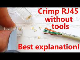 Best Video How To Make Crimp Rj45 Ethernet Cable Without Crimping Tool Using Screwdriver Youtube Ethernet Cable Crimping Tool Screwdriver