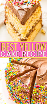Yellow Layer Cake Yellow Cake Recipe Cake Recipes Homemade Cake Recipes