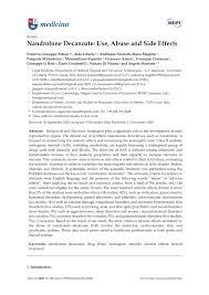 Pdf Nandrolone Decanoate Use Abuse And Side Effects