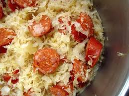 Crock Pot Kielbasa Sauerkraut Recipe Food Com Recipe Sauerkraut And Kielbasa Recipe Saurkraut Recipes Sauerkraut Recipes