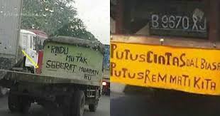 10 Kata Kata Gombal Di Mobil Truk Ini Bikin Senyum Getir